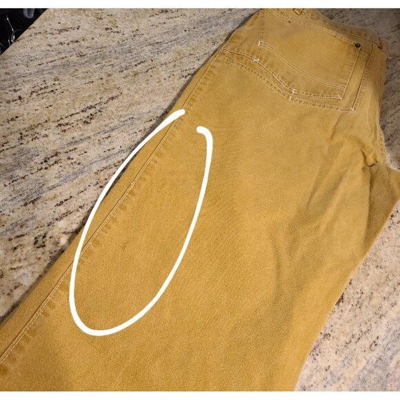 Vintage Bugle Boy Special Issue Industrial Men Size 36L Tan Tapered Jeans - Picture 15 of 16